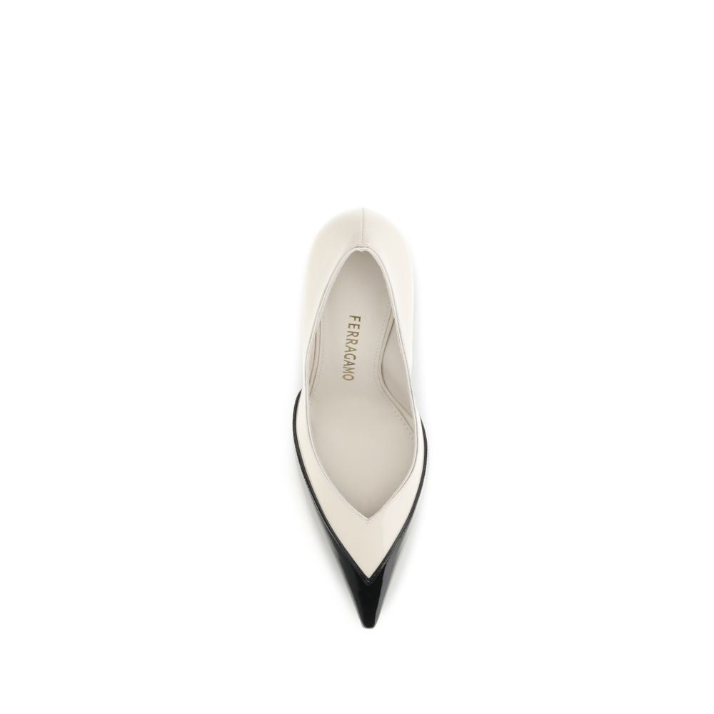 Ferragamo Multicolor Calf Suede Pumps