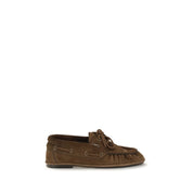Saint Laurent Brown Suede Loafers