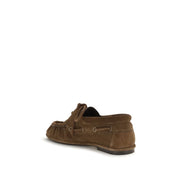 Saint Laurent Brown Suede Loafers