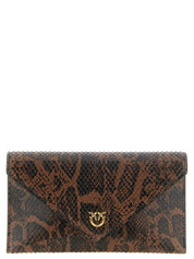 PINKO Brown Calfskin Clutches