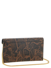 PINKO Brown Calfskin Clutches