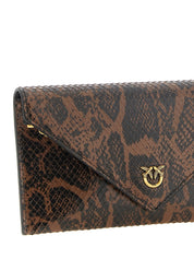 PINKO Brown Calfskin Clutches
