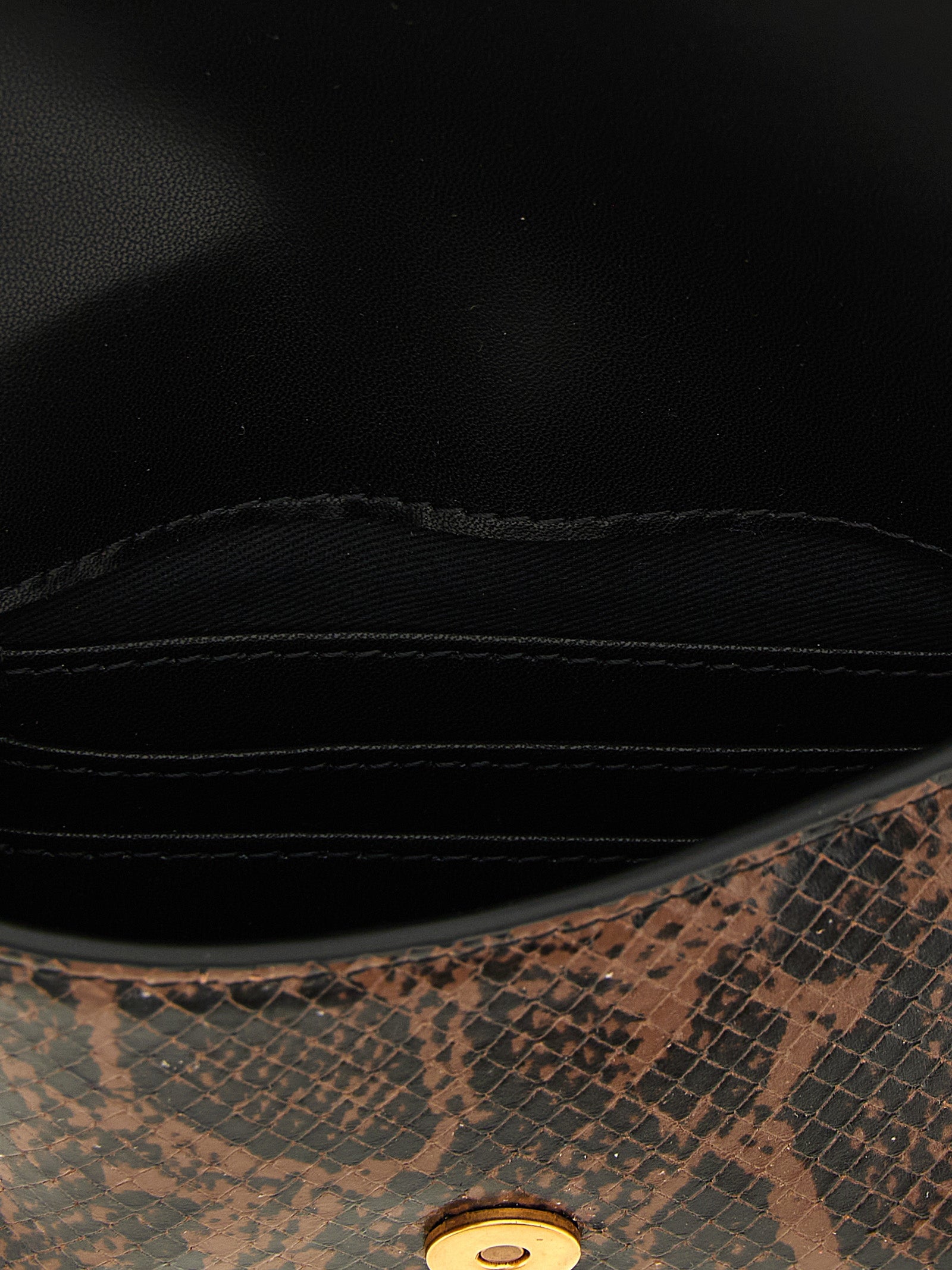 PINKO Brown Calfskin Clutches