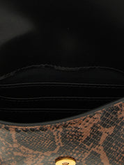 PINKO Brown Calfskin Clutches