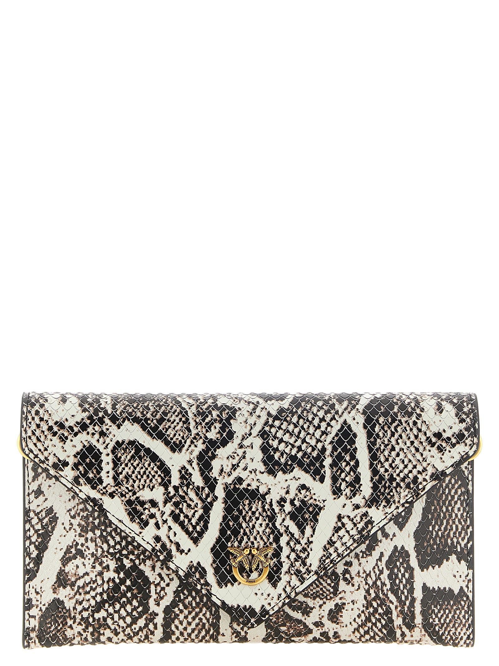 PINKO Beige Calfskin Clutches
