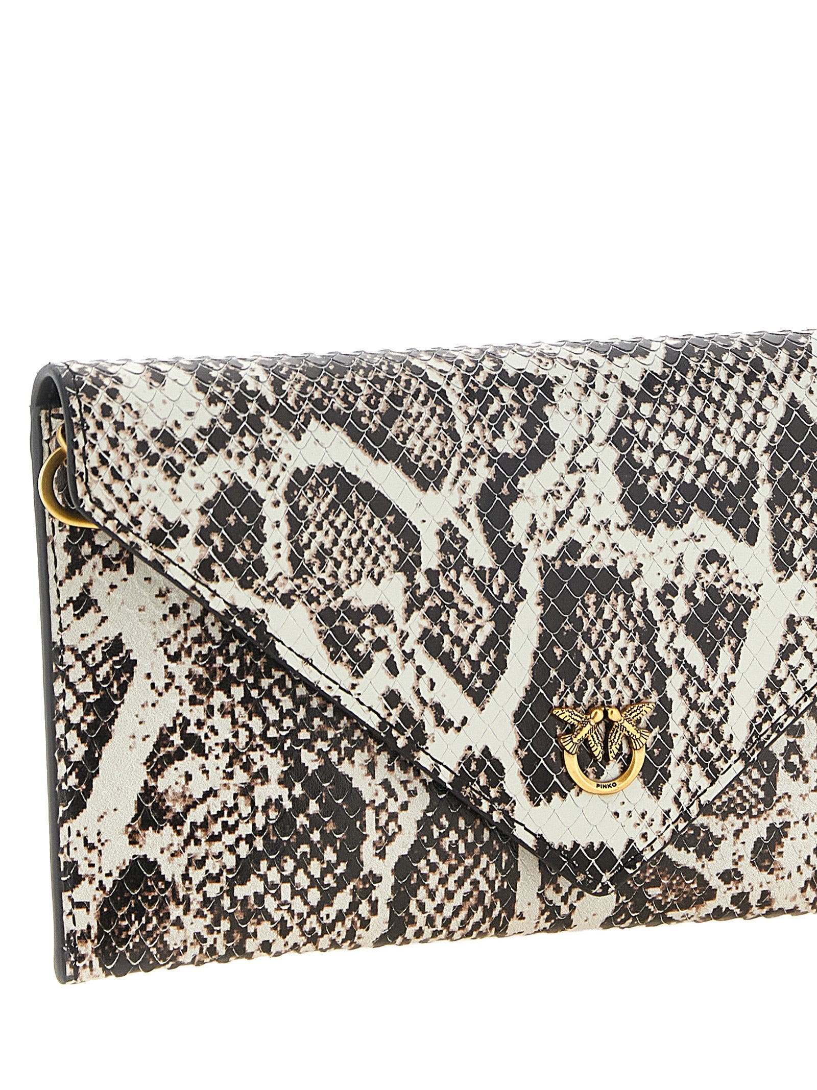 PINKO Beige Calfskin Clutches