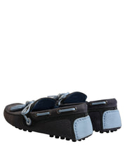 Dolce & Gabbana Navy Blue Suede Leather Loafers