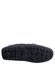 Dolce & Gabbana Navy Blue Suede Leather Loafers