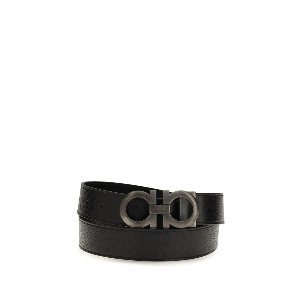Ferragamo Black Calf Leather Belt
