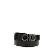 Ferragamo Black Calf Leather Belt