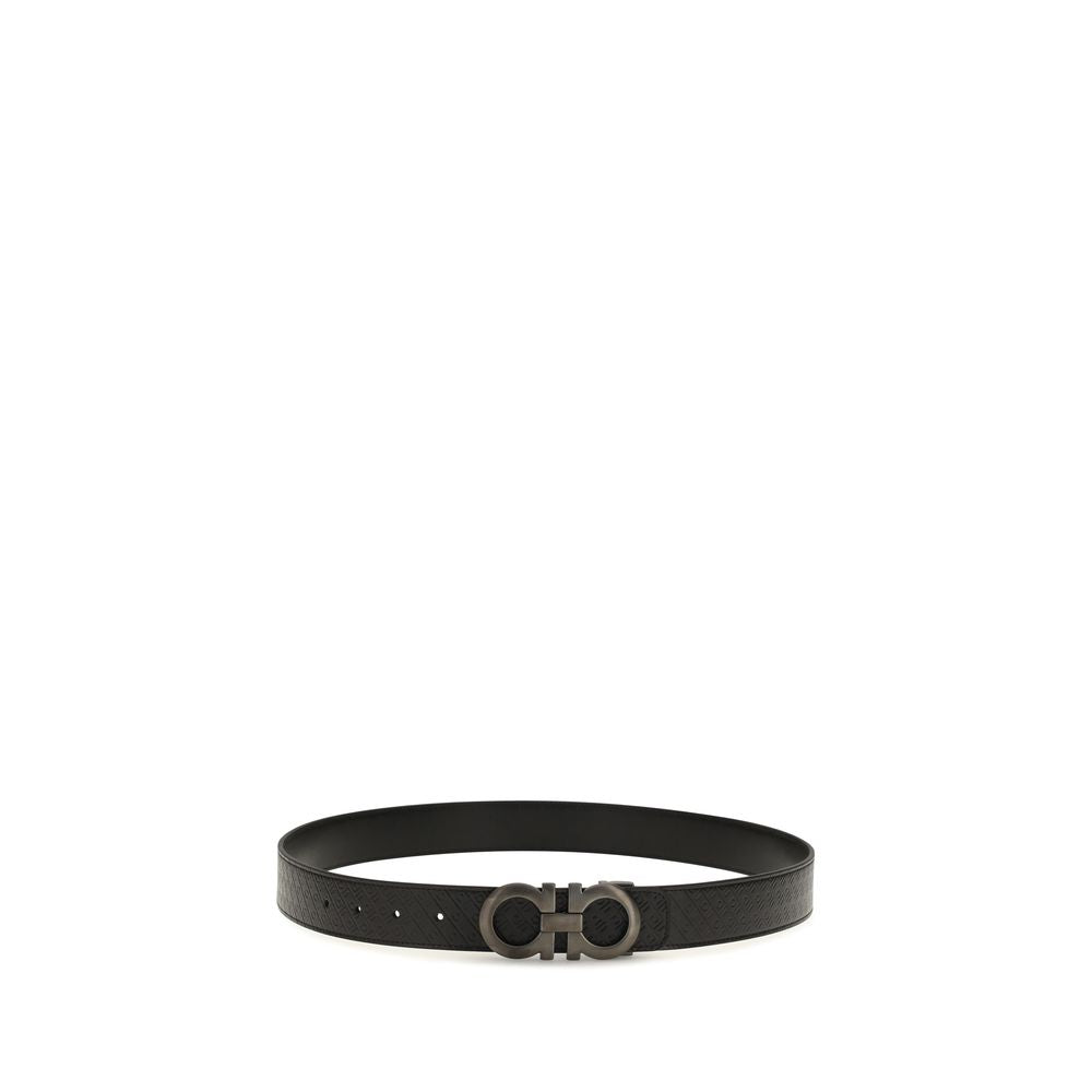 Ferragamo Black Calf Leather Belt