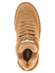 Jimmy Choo Beige Lambskin Chunky Sneakers