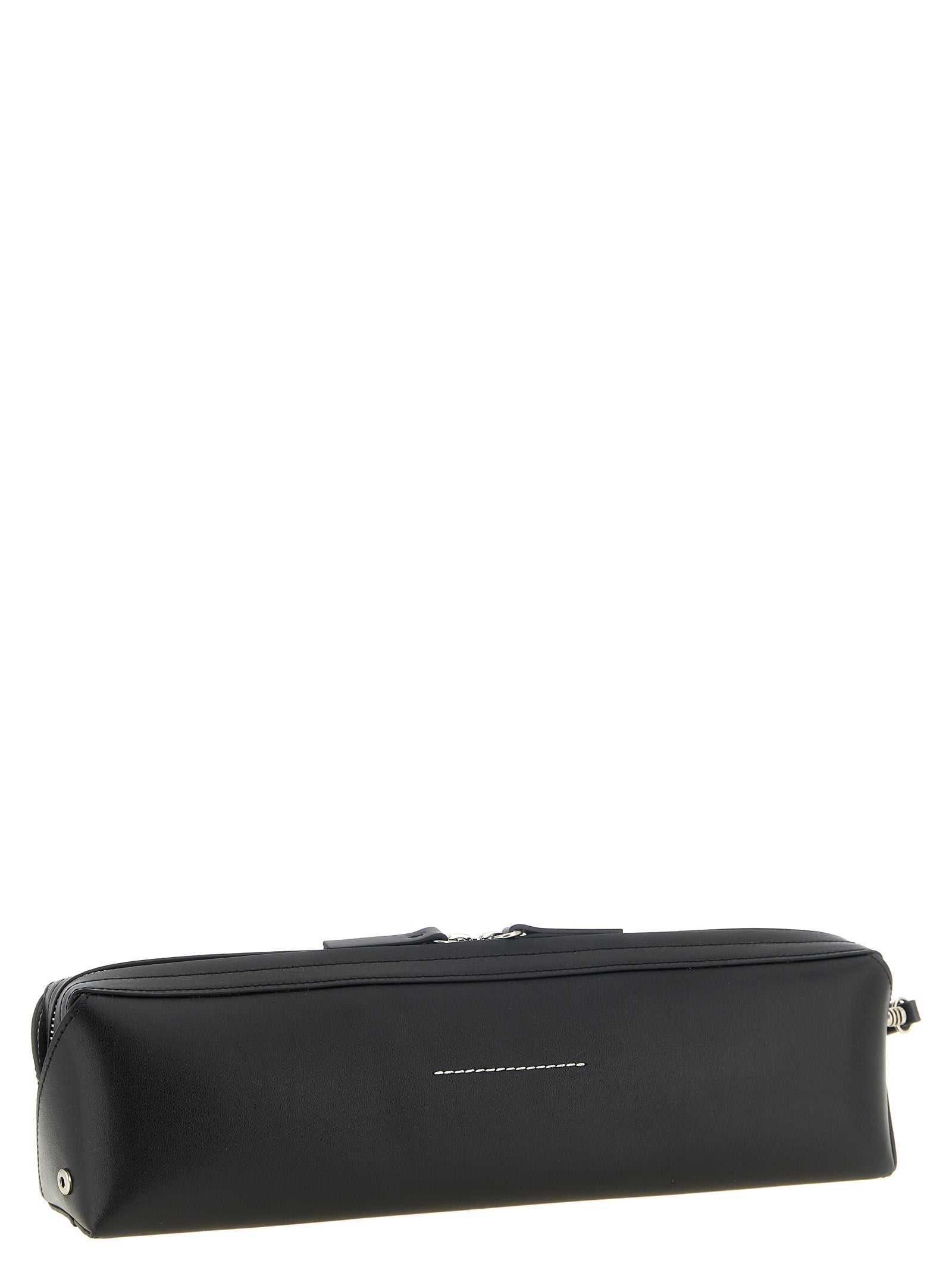 MM6 Maison Margiela Black Cowhide Clutch Bag