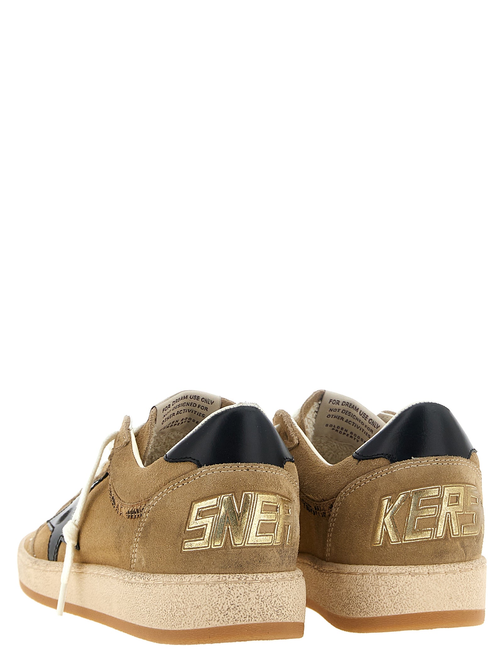Golden Goose Beige Cowhide Low Top Sneakers