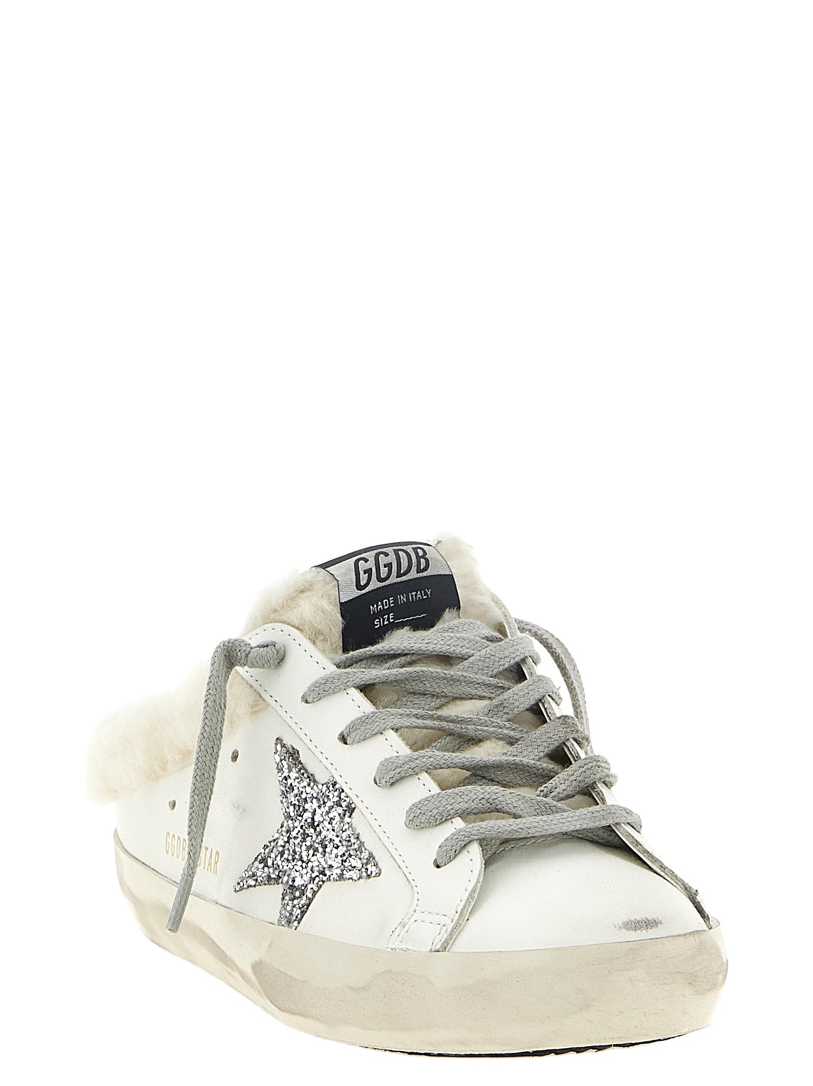 Golden Goose White Leather Sabots