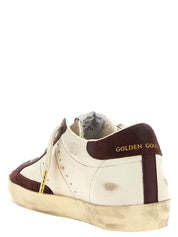Golden Goose Burgundy Leather Low Top Sneakers