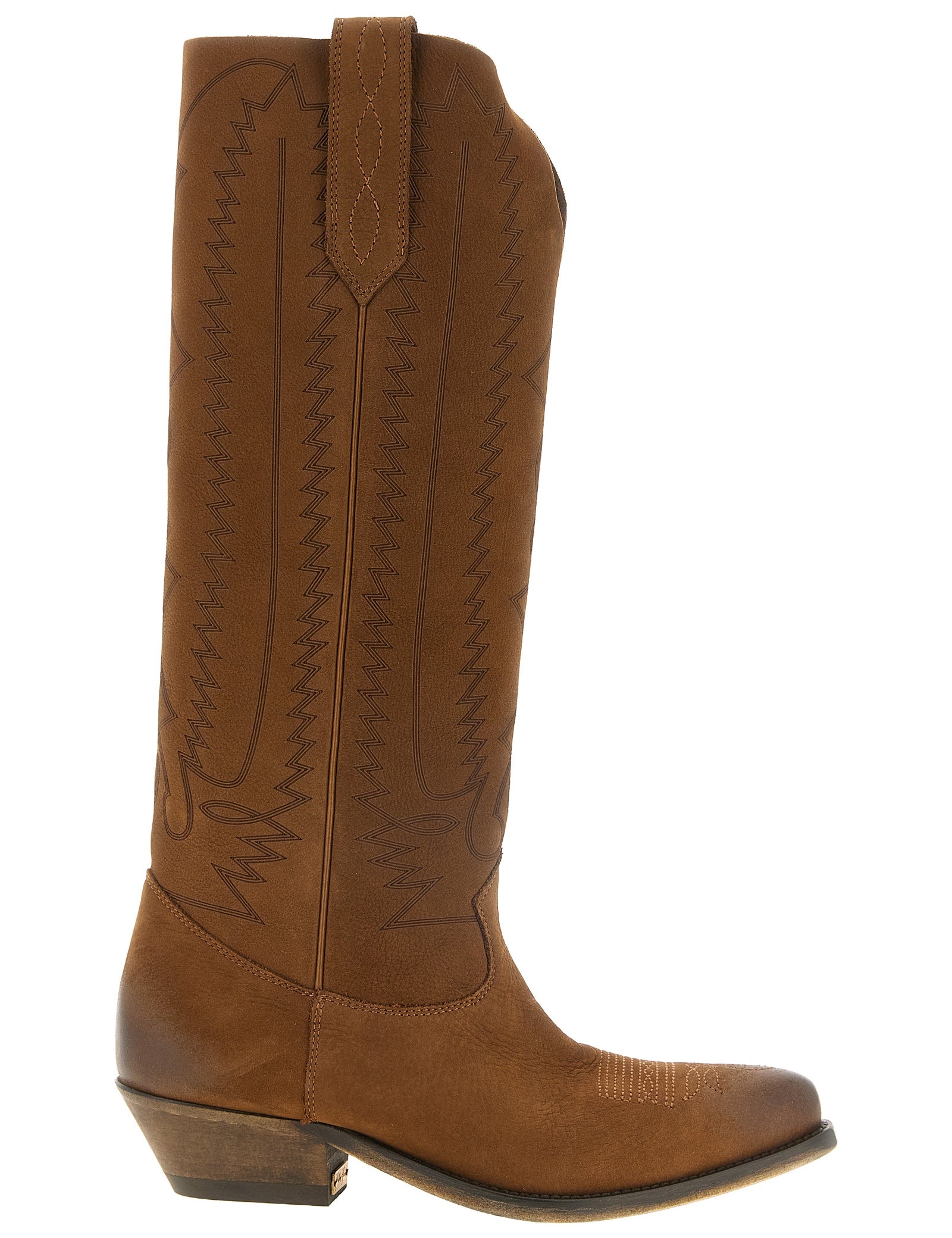 Golden Goose Brown Cow Leather Texan Boots