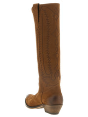 Golden Goose Brown Cow Leather Texan Boots