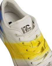 Dolce & Gabbana Multicolor Lamb Leather Low Top Sneakers