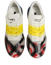 Dolce & Gabbana Multicolor Lamb Leather Low Top Sneakers