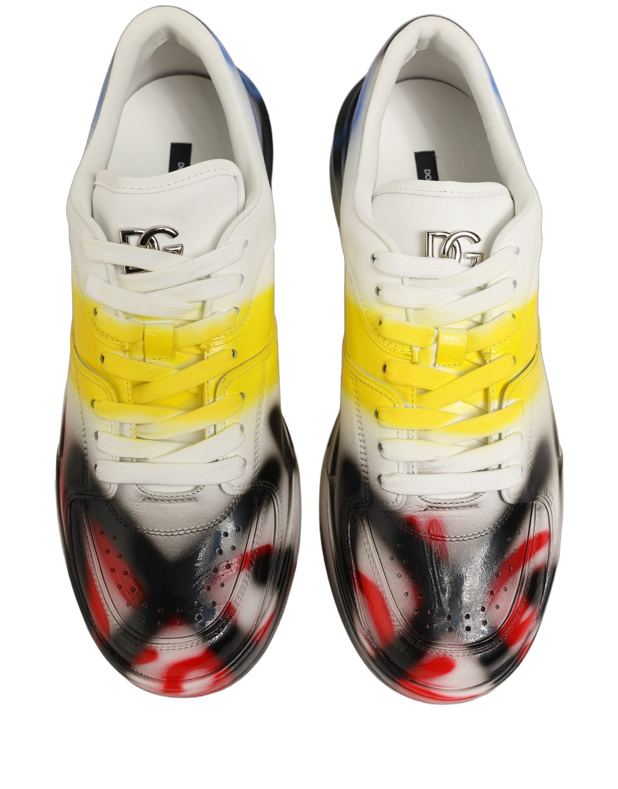 Dolce & Gabbana Multicolor Lamb Leather Low Top Sneakers