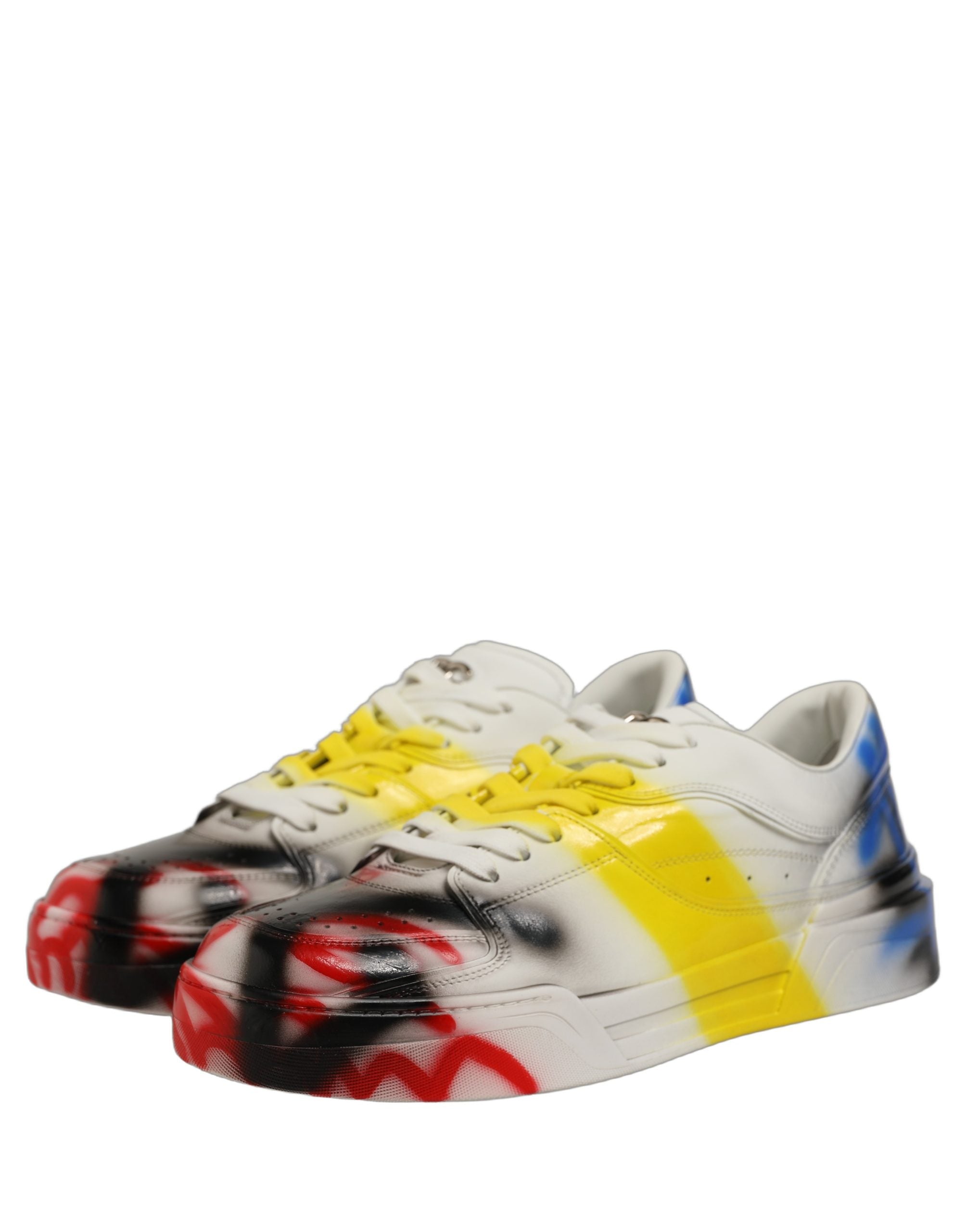 Dolce & Gabbana Multicolor Lamb Leather Low Top Sneakers