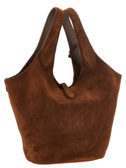 Polo Ralph Lauren Brown Cow Leather Tote Bag