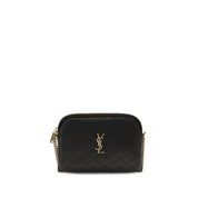 Saint Laurent Black Calf Leather Shoulder Bag