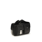 Ferragamo Black Calf Leather Shoulder Bag