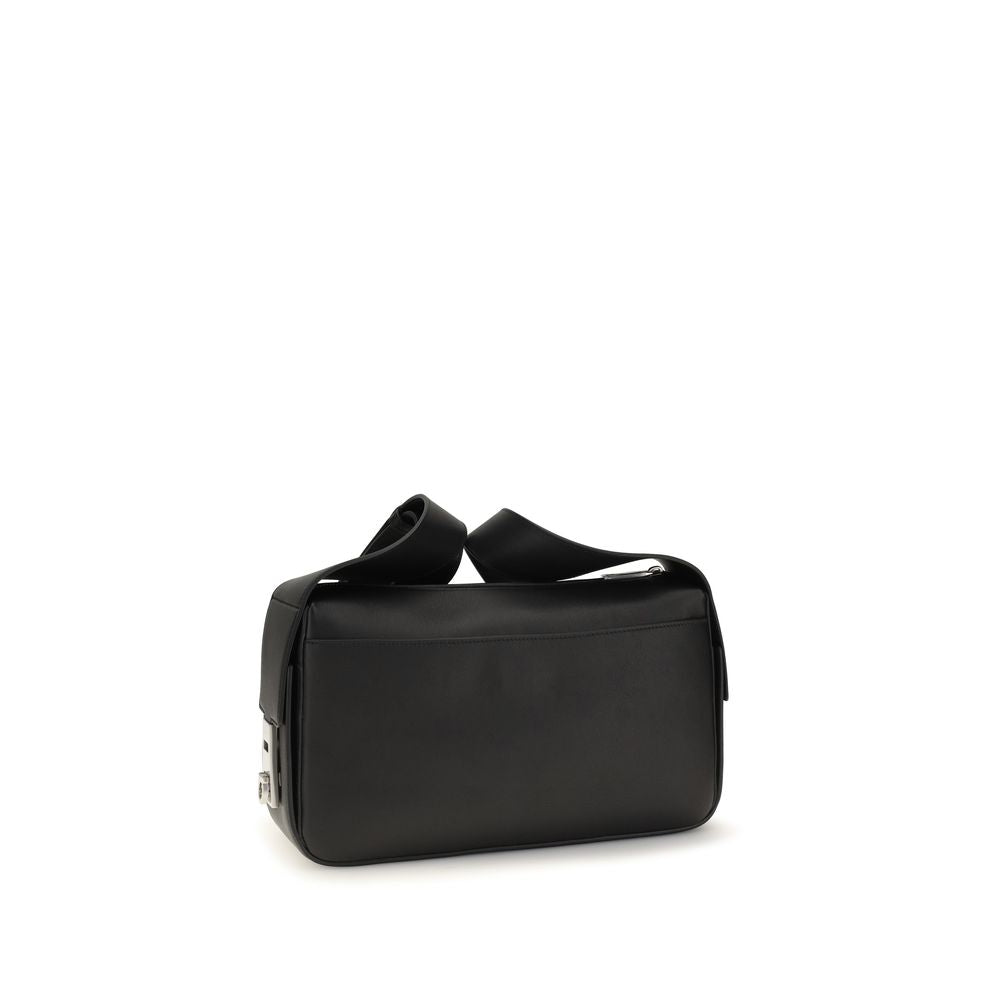 Ferragamo Black Calf Leather Shoulder Bag