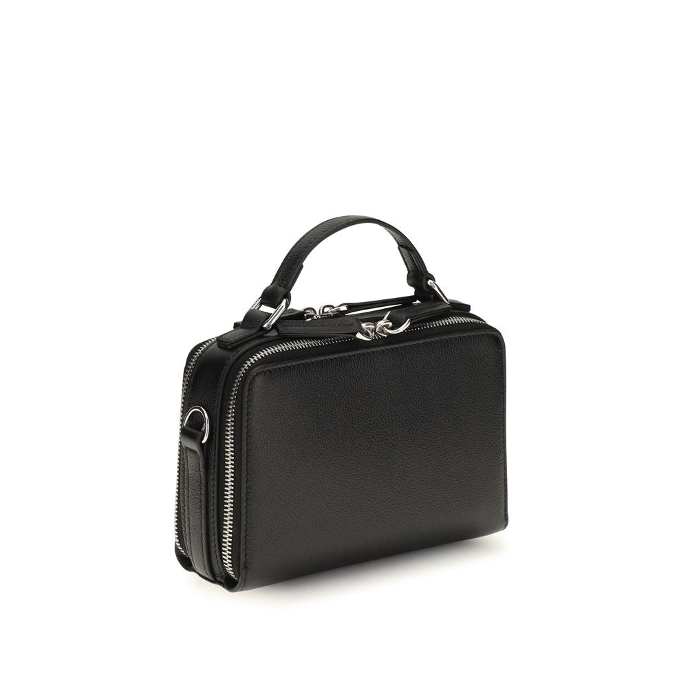 Fendi Black Calf Leather Phone Holder Handbag