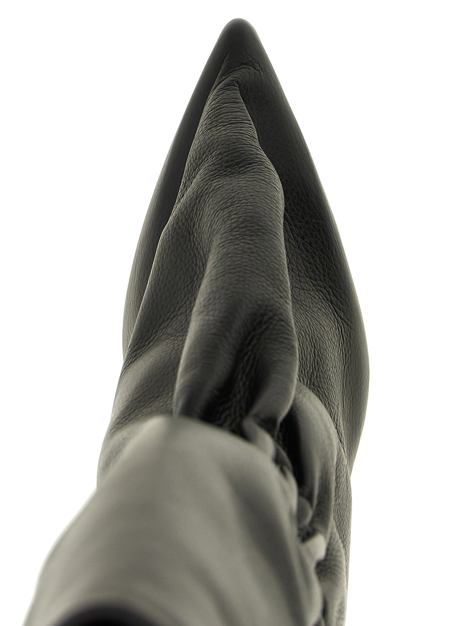 Rick Owens Black Calfskin Over The Knee Boots