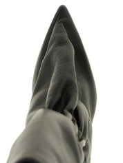 Rick Owens Black Calfskin Over The Knee Boots