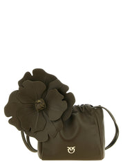 PINKO Green Sheepskin Clutch Bag