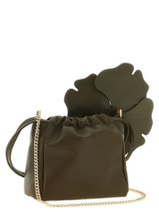 PINKO Green Sheepskin Clutch Bag