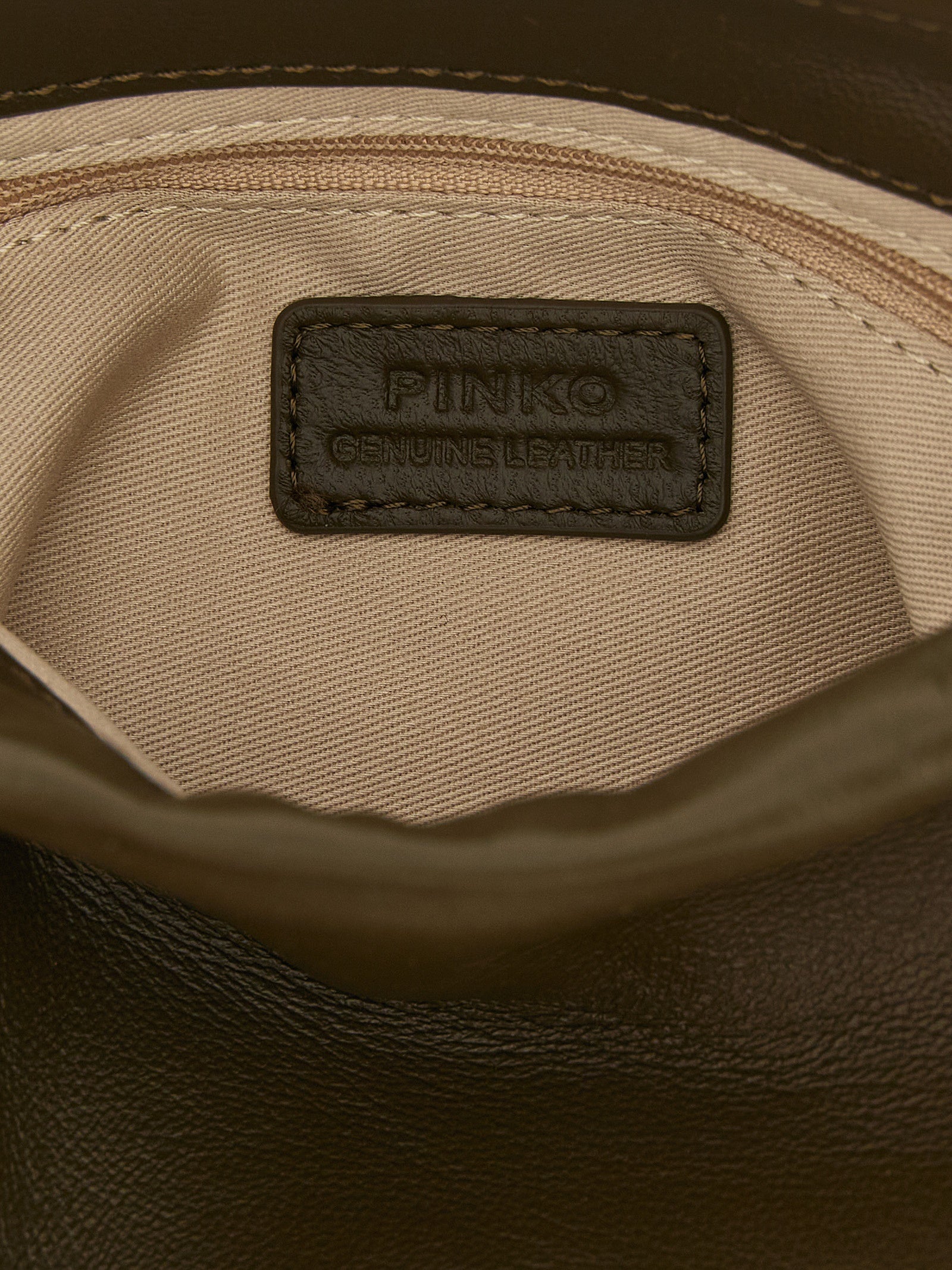 PINKO Green Sheepskin Clutch Bag