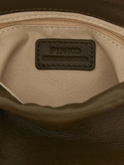 PINKO Green Sheepskin Clutch Bag