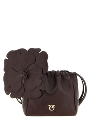 PINKO Bordeaux Sheepskin Leather Clutch Bag