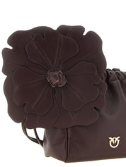 PINKO Bordeaux Sheepskin Leather Clutch Bag
