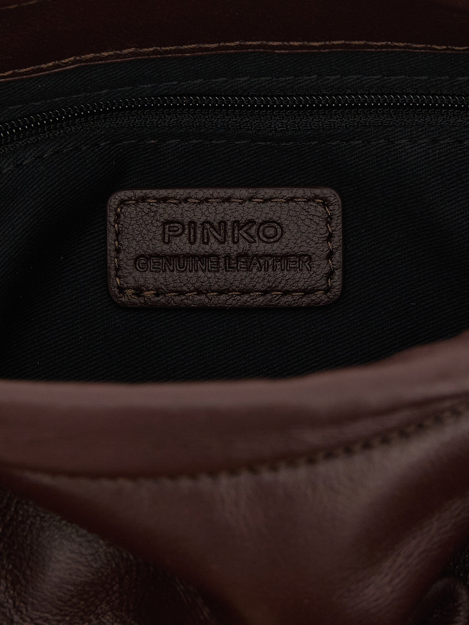 PINKO Bordeaux Sheepskin Leather Clutch Bag