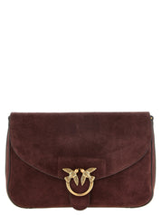 PINKO Burgundy Calfskin Crossbody Bag