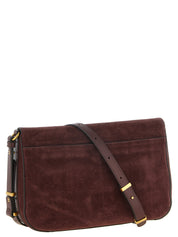 PINKO Burgundy Calfskin Crossbody Bag