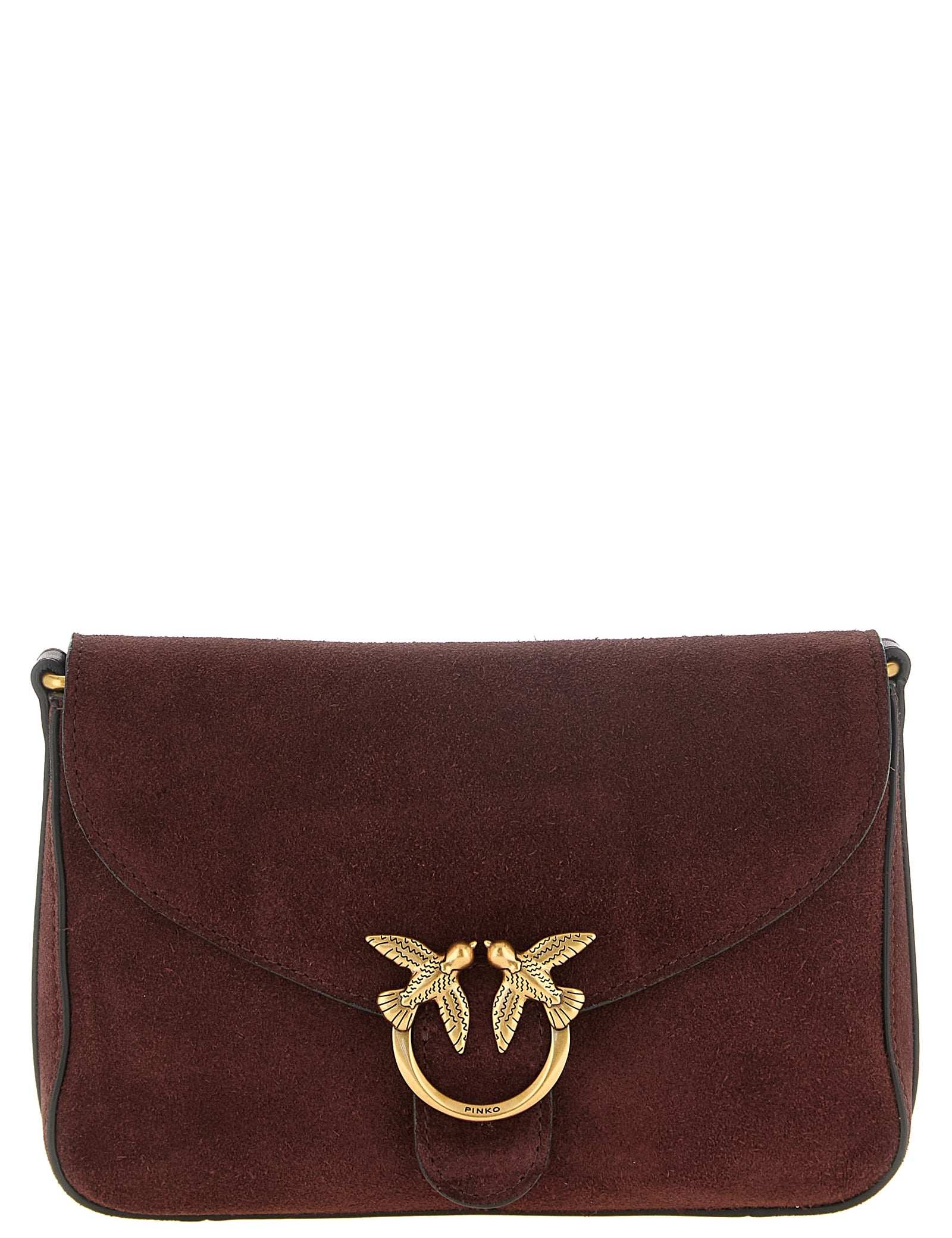 PINKO Bordeaux Calfskin Crossbody Bag