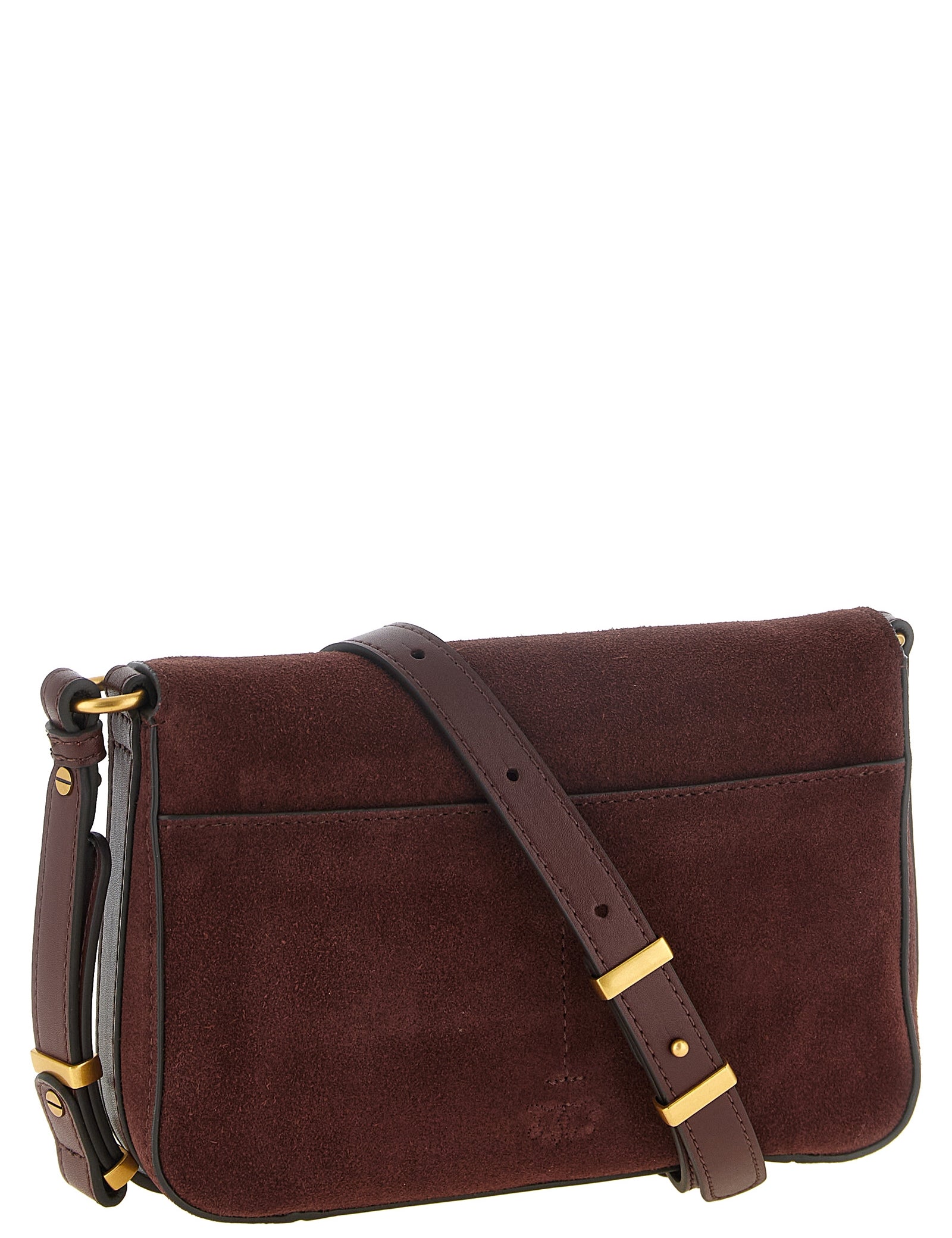 PINKO Bordeaux Calfskin Crossbody Bag
