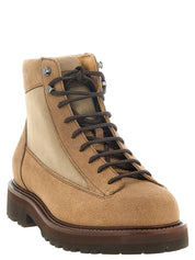 Brunello Cucinelli Beige Calfskin Ankle Boots