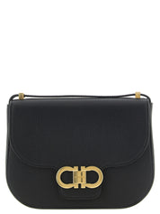 Ferragamo Black Calfskin Crossbody Bag