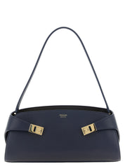 Ferragamo Blue Calfskin Shoulder Bag