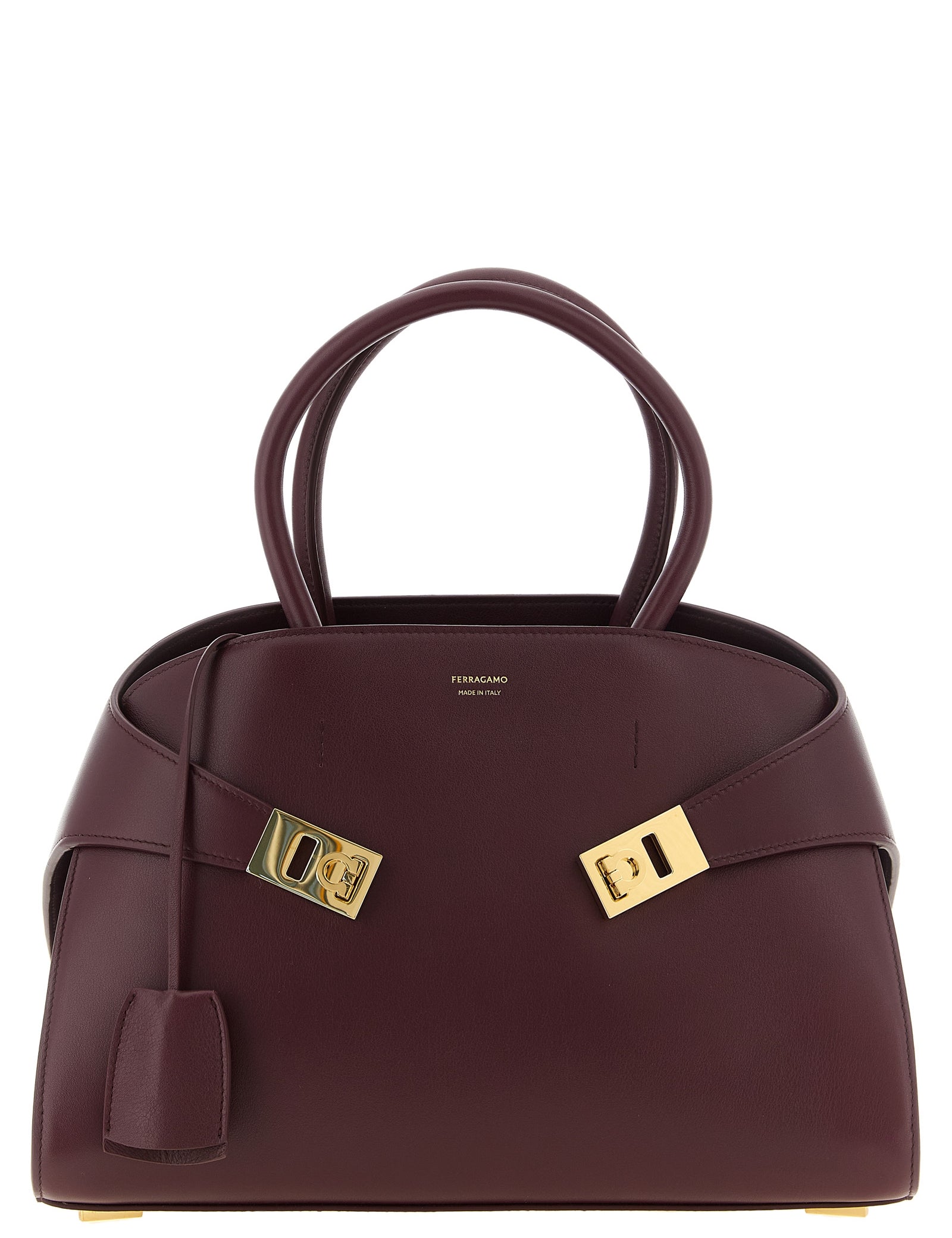 Ferragamo Bordeaux Calfskin Handbag