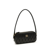 Miu Miu Black Lambskin Shoulder Bags