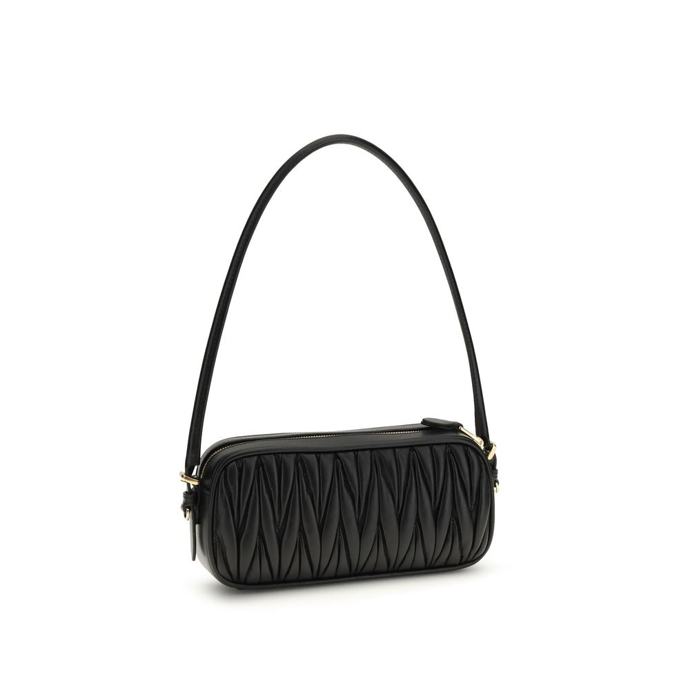 Miu Miu Black Lambskin Shoulder Bags